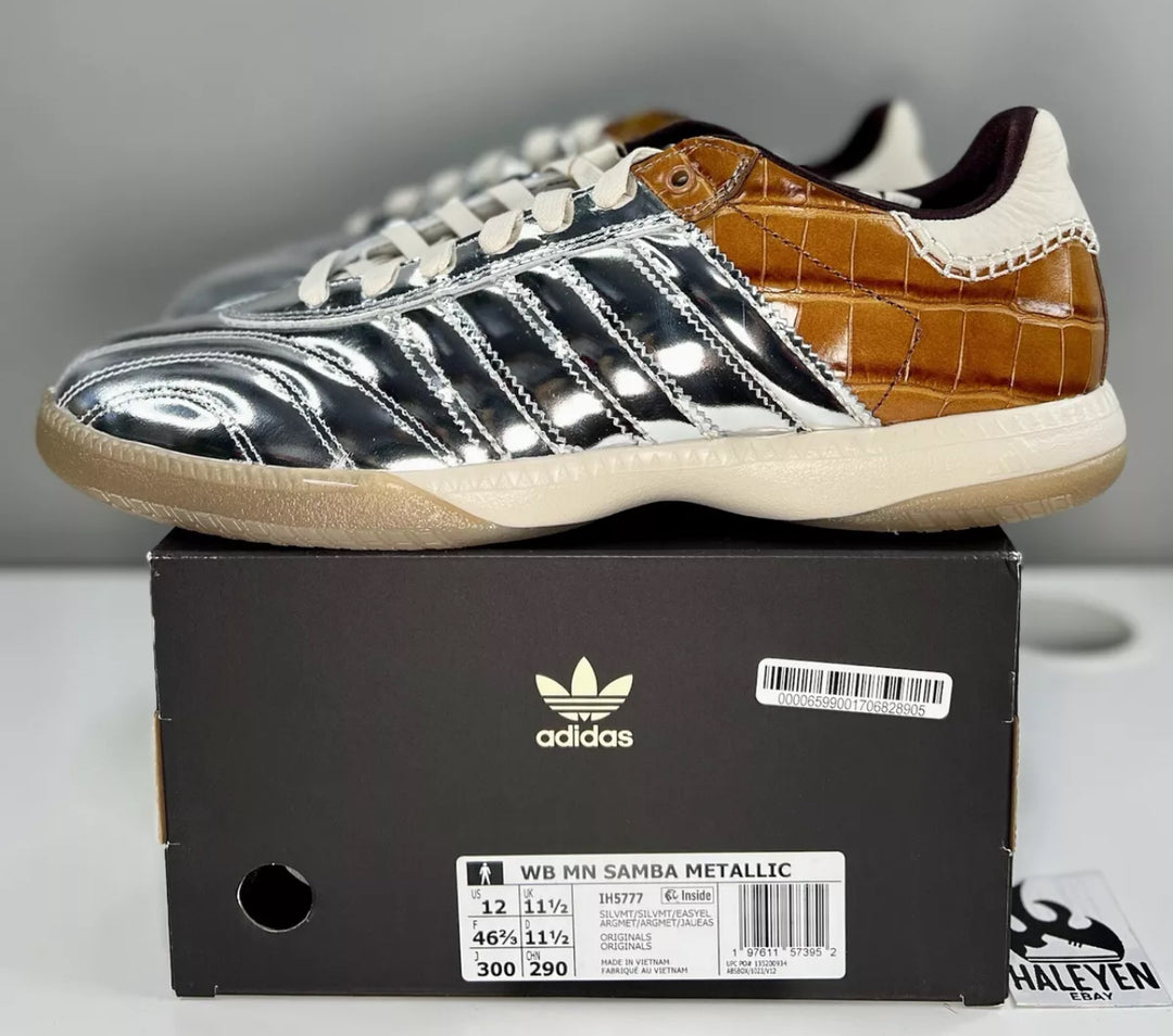 adidas Samba Millennium Wales Bonner Silver Metallic Yellow Croc – Moore  Unique Products