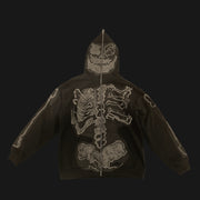 Cactus Jack X FRAGMENT SKELETON GRAFFITI FULL ZIP HOODIE REDUX