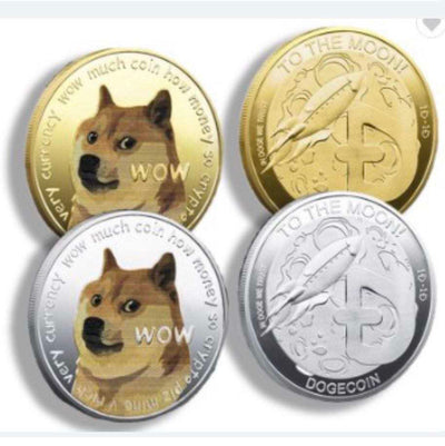 Physical Dogecoin Collectible Souvenir 2 Pack