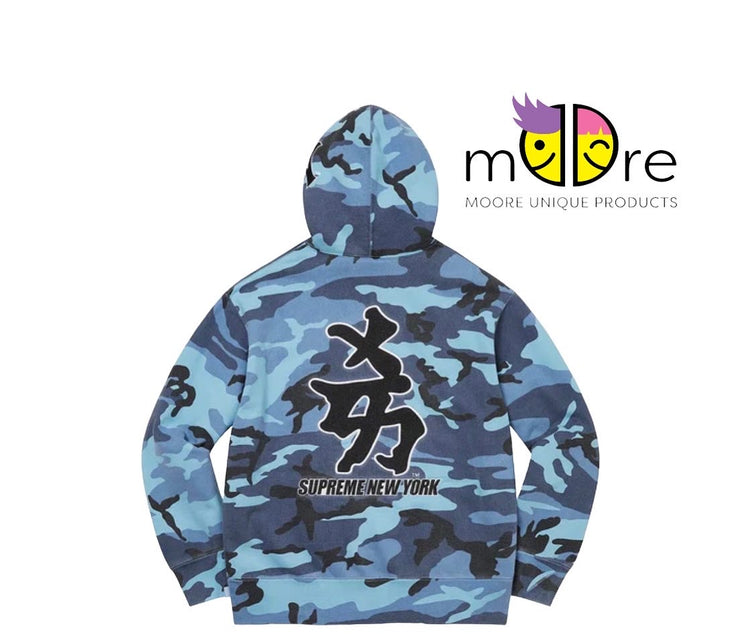 Supreme@/New York Yankees™ Hooded Sweatshirt Blue Camo