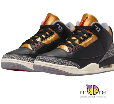 Jordan 3 Retro Black Cement Gold (W)