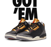 Jordan 3 Retro Black Cement Gold (W)